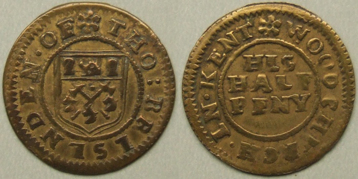Woodchurch, Tho Brisenden Butcher's halfpenny